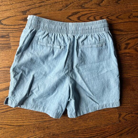 New Vineyard Vines Chambray Elastic Waist Summer Shorts - 8 - Picture 2 of 3
